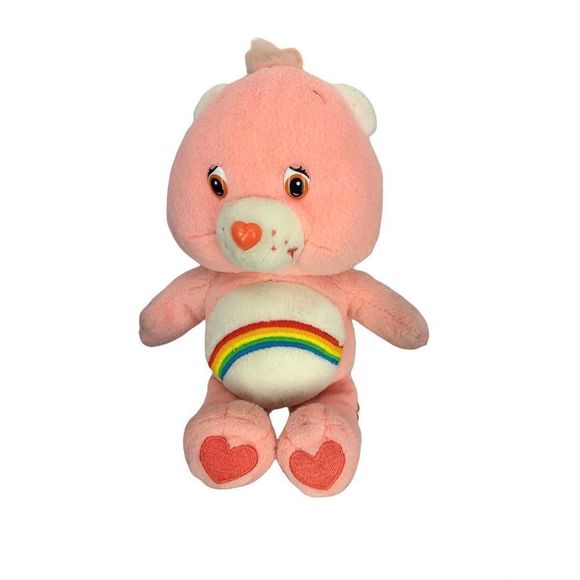 2002 PINK Care Bears Cheer‎ Bear Plush Toy - Picture 1 of 10